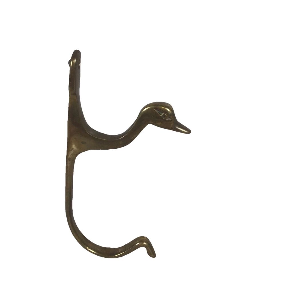 SPI  Vintage Brass Duck Wall Hook 1980’s Mid-Century Waterfowl